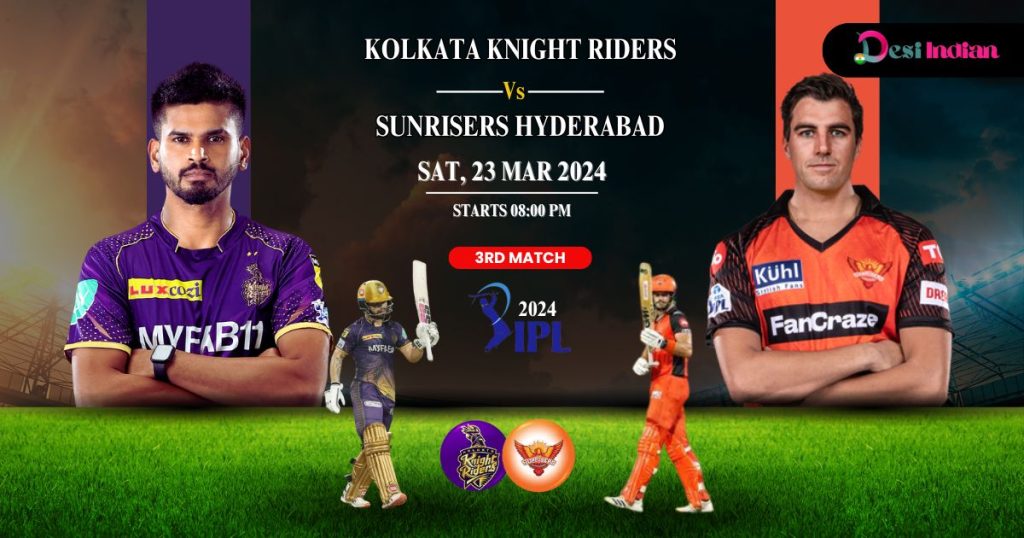 Stay updated with the live score of Kolkata Knight Riders vs Sunrisers Hyderabad IPL match.